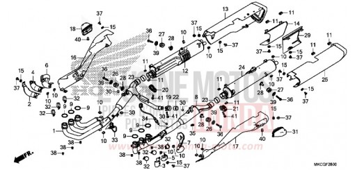EXHAUST MUFFLER GL1800DAL de 2020